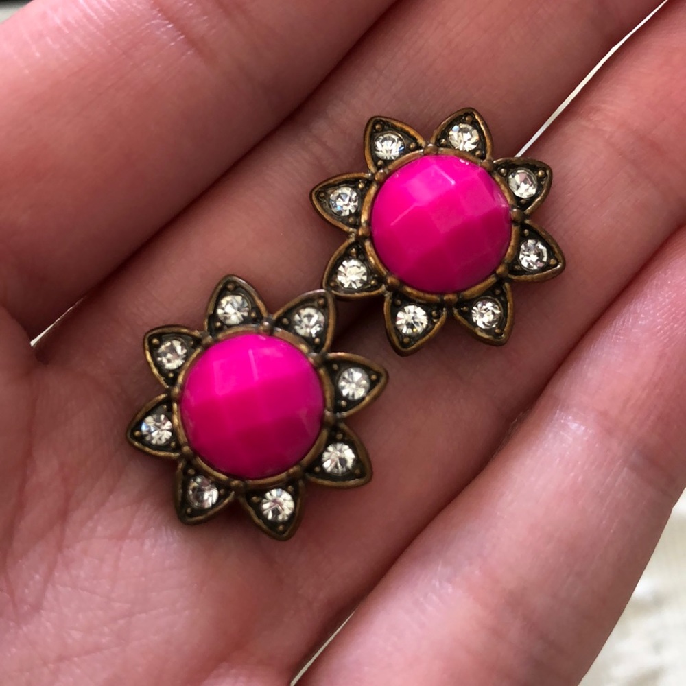 JCrew Floral Pink Earrings